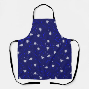 Splat pattern teenager blue and white fun apron
