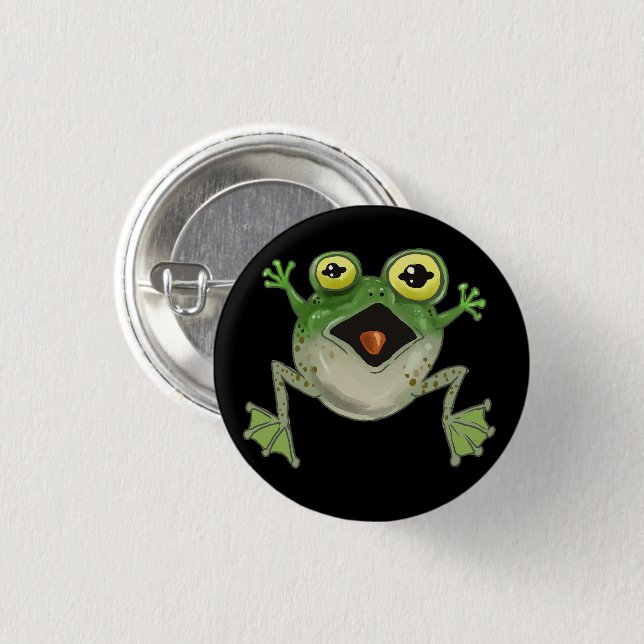 Splat! Silly Frog 3 Cm Round Badge (Front & Back)