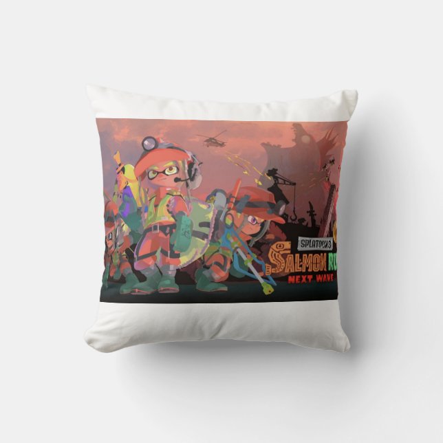 splatoon 3 salmon run cushion (Front)