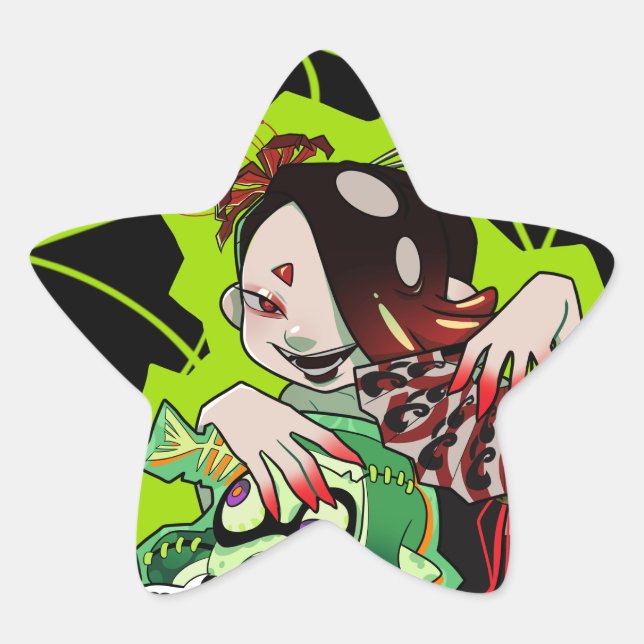 splatoween shiver star sticker pack (Front)