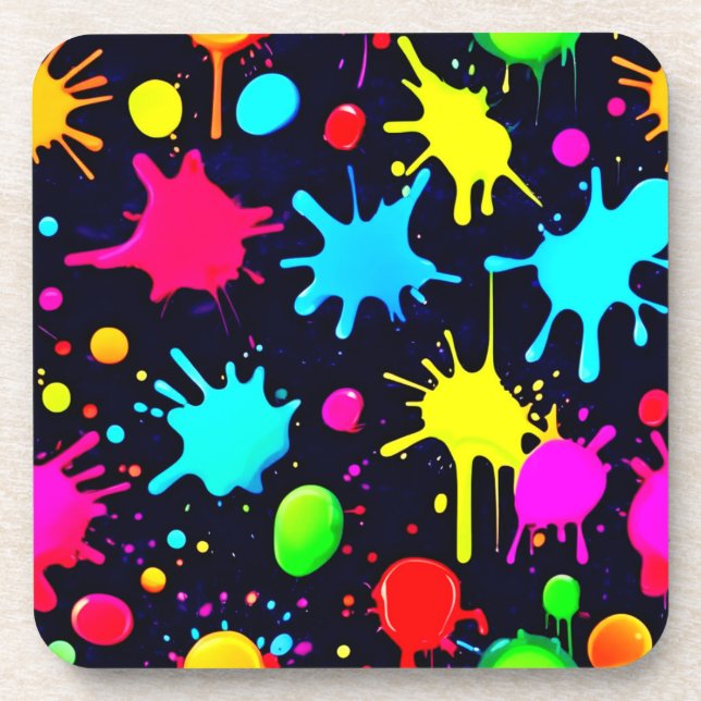 Splatter Art Burst Coaster (Front)