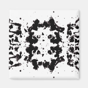Splatter Black and White Magnet