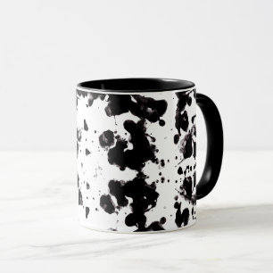 Splatter Black and White Two-tone Coffee Mug