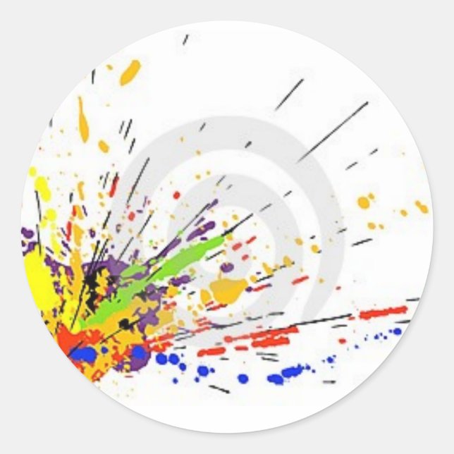 Splatter Classic Round Sticker (Front)