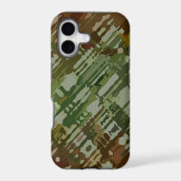 Splatter Design - green brown camouflage