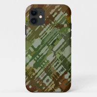 Splatter Design - green brown camouflage