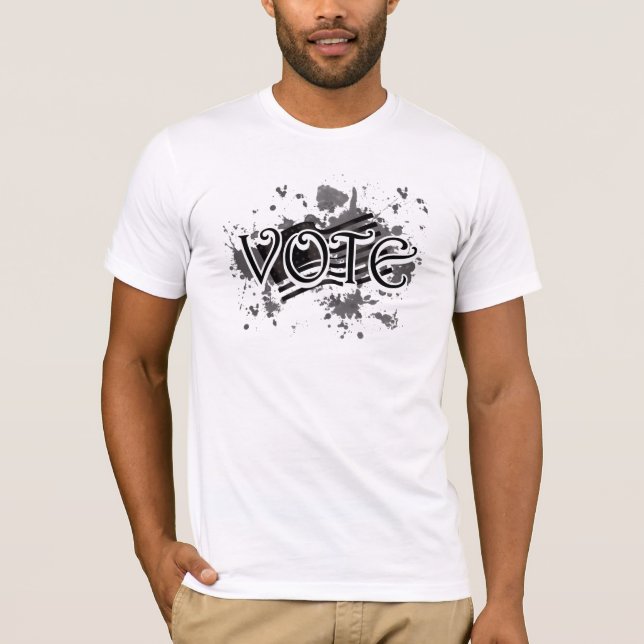 Splatter flag VOTE! T-Shirt (Front)