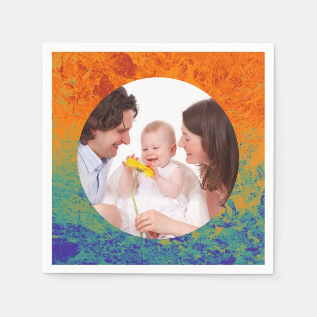 Splatter Frame IV + your photos & ideas Napkin (Front)