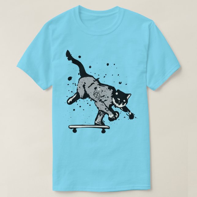 Splatter Graphic Skateboard T-Shirt (Design Front)