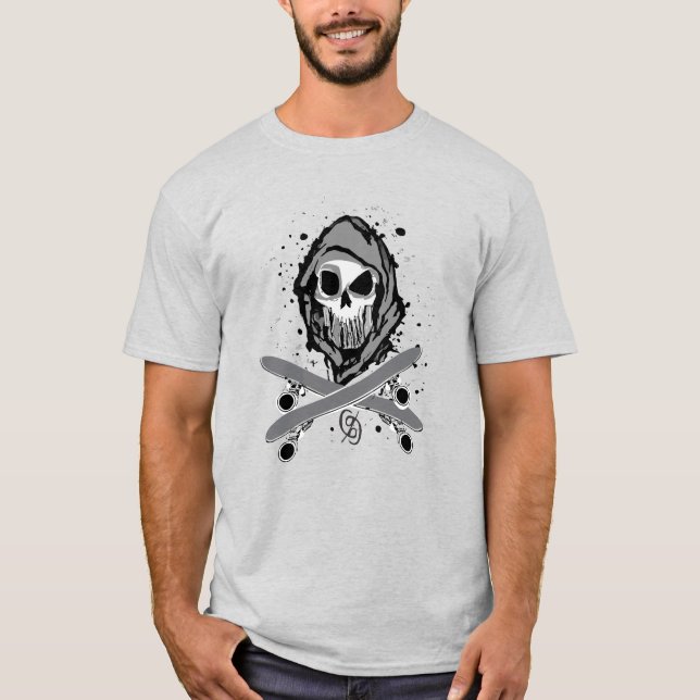 Splatter Graphic Skateboard T-Shirt (Front)