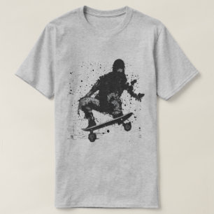 Splatter Graphic Skateboard T-Shirt