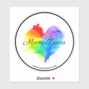 Splatter Heart Round Sticker