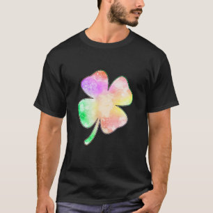 Splatter Irish Sharock Lucky Four-Leaf Clover Patr T-Shirt
