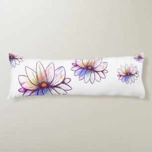 Splatter lotus and soft pastel body pillow