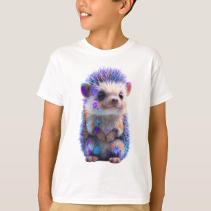 Splatter Paint Artistic Hedgehog Kids T-Shirt