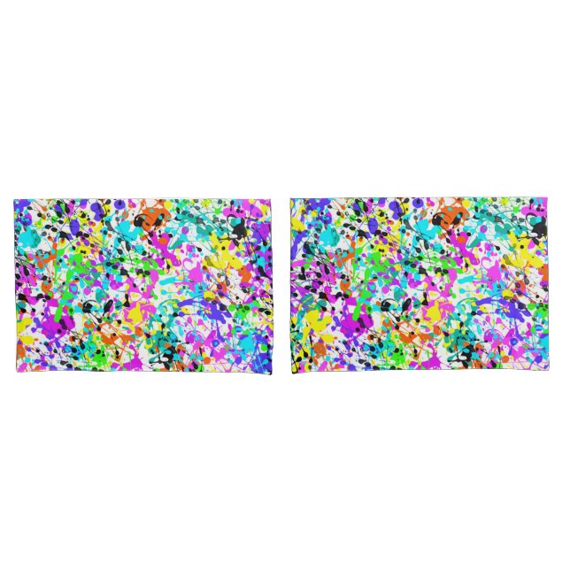 Splatter Paint Pillowcase (Front-Set)