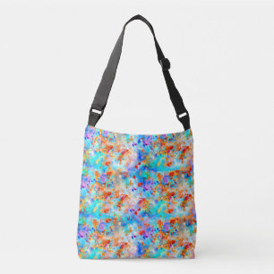 Splatter Paint Rainbow of Bright Colour Background Crossbody Bag