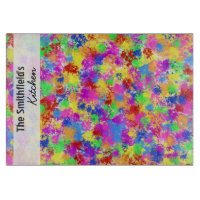 Splatter Paint Rainbow of Bright Colour Background