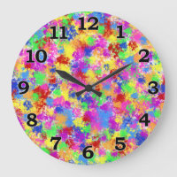 Splatter Paint Rainbow of Bright Colour Background