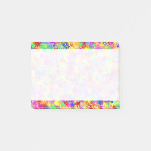 Splatter Paint Rainbow of Bright Colour Background Post-it Notes