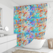 Splatter Paint Rainbow of Bright Colour Background