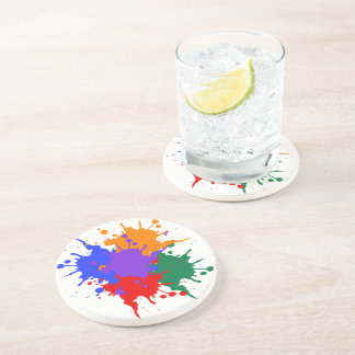 Splatter Paint Sandstone Coaster