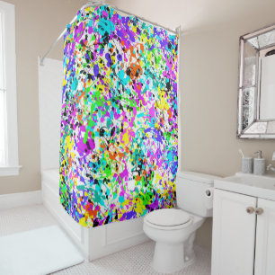 Splatter Paint Shower Curtain