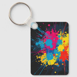 Splatter Pattern Keychain