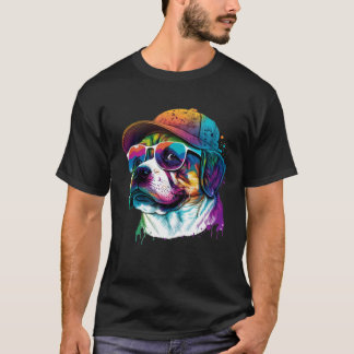 Splatter Pup Abstract Dog Dog  Canine 28 T-Shirt