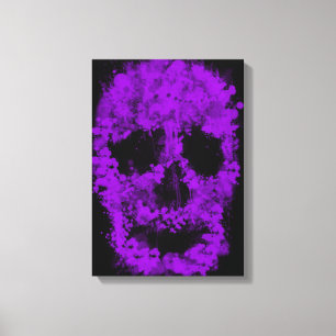 Splatter Skull (purple) Canvas Print