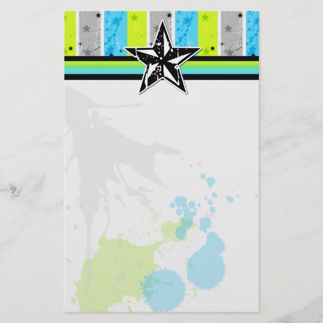 Splatter Star Stationary Stationery (Front)