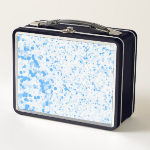 Splatter Texture - Blue Metal Lunch Box