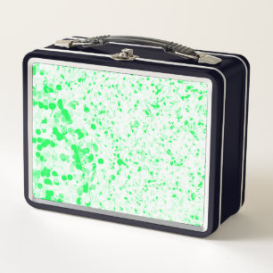 Splatter Texture - Green Metal Lunch Box