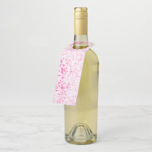 Splatter Texture - Pink Bottle Tag