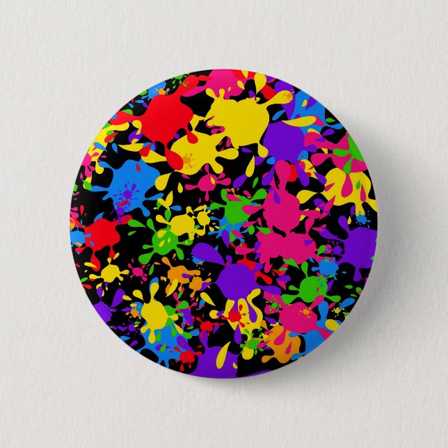 Splatter Wallpaper 6 Cm Round Badge (Front)