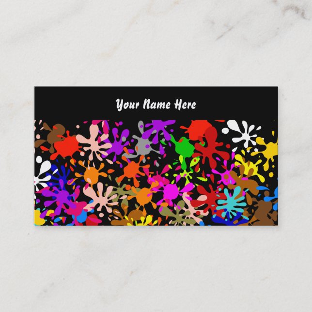 Splatter Wallpaper, Your Name Here Business Card (Front)