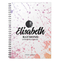 Splatter Watercolor Photo and Name