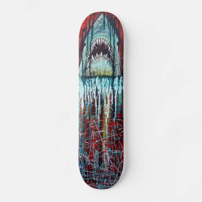 Splatterday / Great White Shark Skateboard (Front)