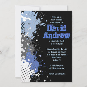 SPLATTERED Bar Bat Mitzvah Invitation