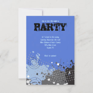 SPLATTERED Bar Bat Mitzvah Invitation