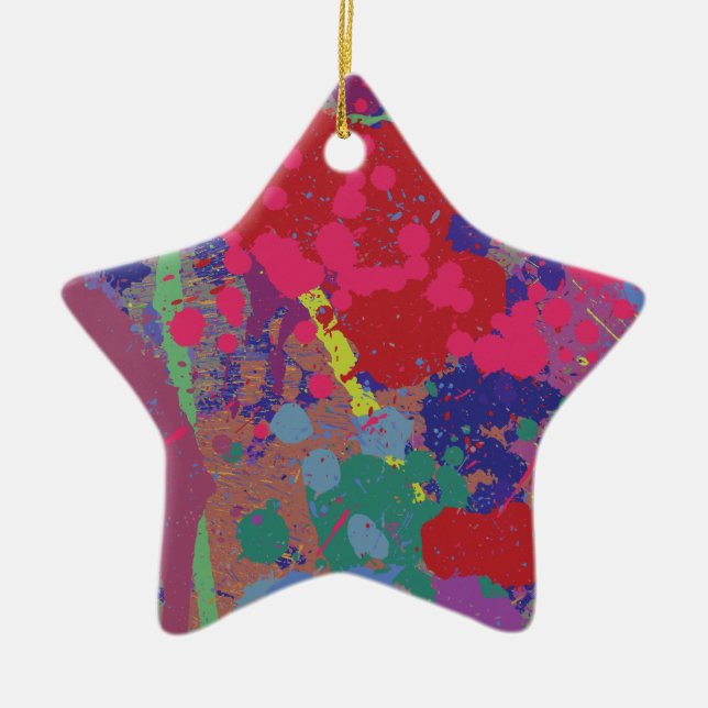 Splattered Ceramic Tree Decoration (Front)