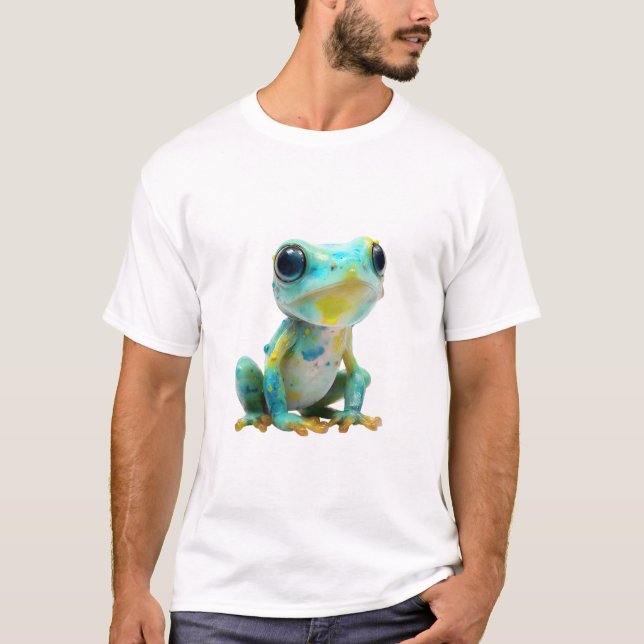 Splattered Galactic Tree Frog Art Men T-Shirt (Front)