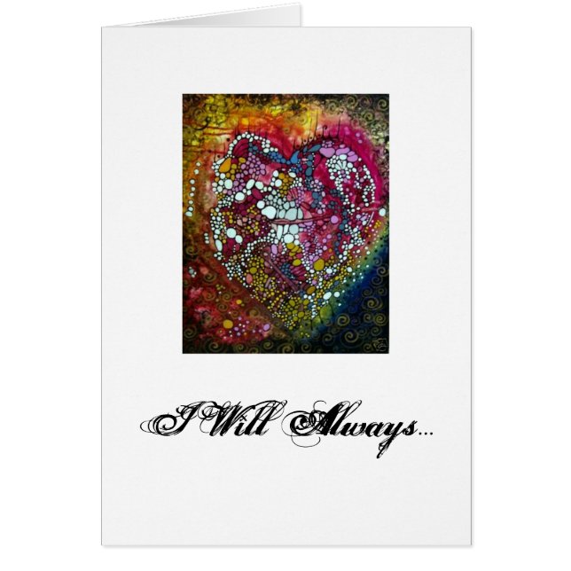 Splattered Heart Love card design! (Front)