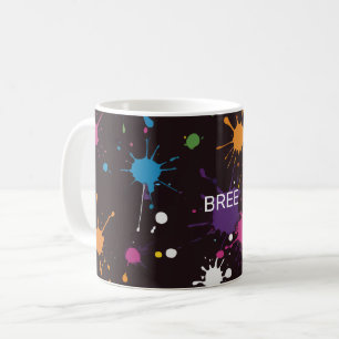 Splattered Multicolor Ink Coffee Mug