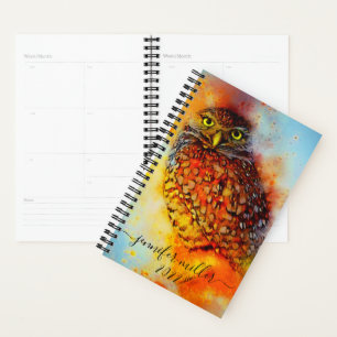Splattered owl personalised planner