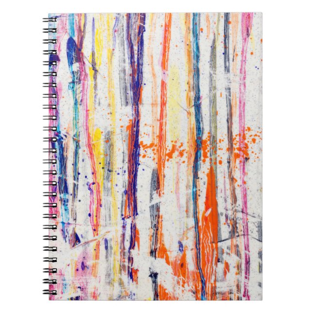 Splattered paint on white backgroundpaint,art,fine notebook (Front)