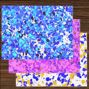 Splattered Paint  Wrapping Paper Sheet