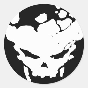 Splattered Skull Sticker