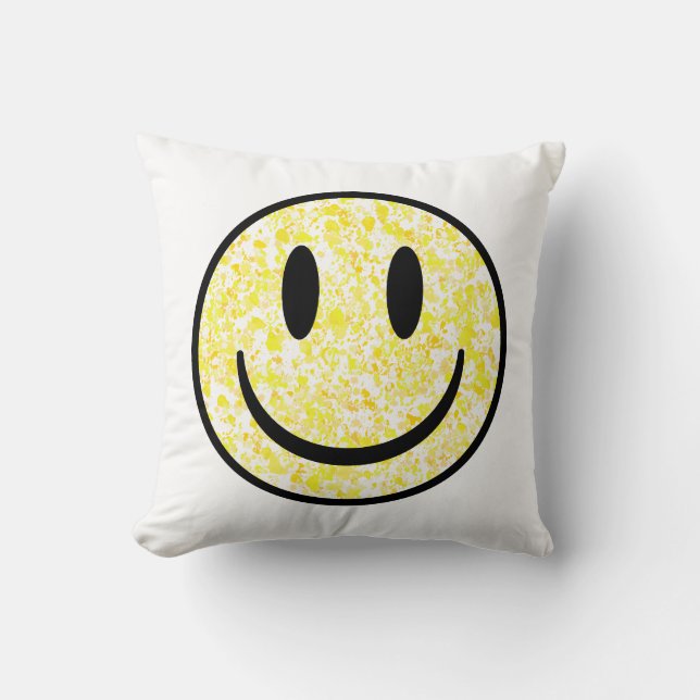 Splattered Smile Face Cushion (Front)