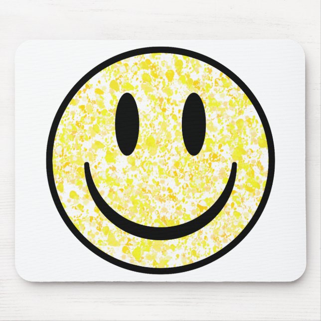 Splattered Smile Face Mouse Mat (Front)